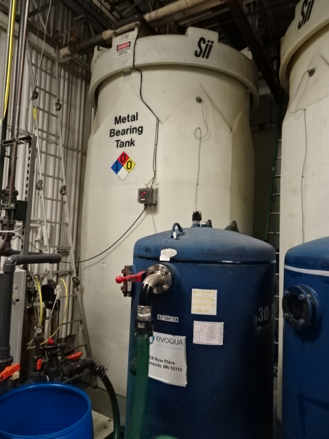 (1) PREOWNED SII HORIZONTAL LIQUID PLASTIC STORAGE TANK 3,500 GALLON CAPACITY